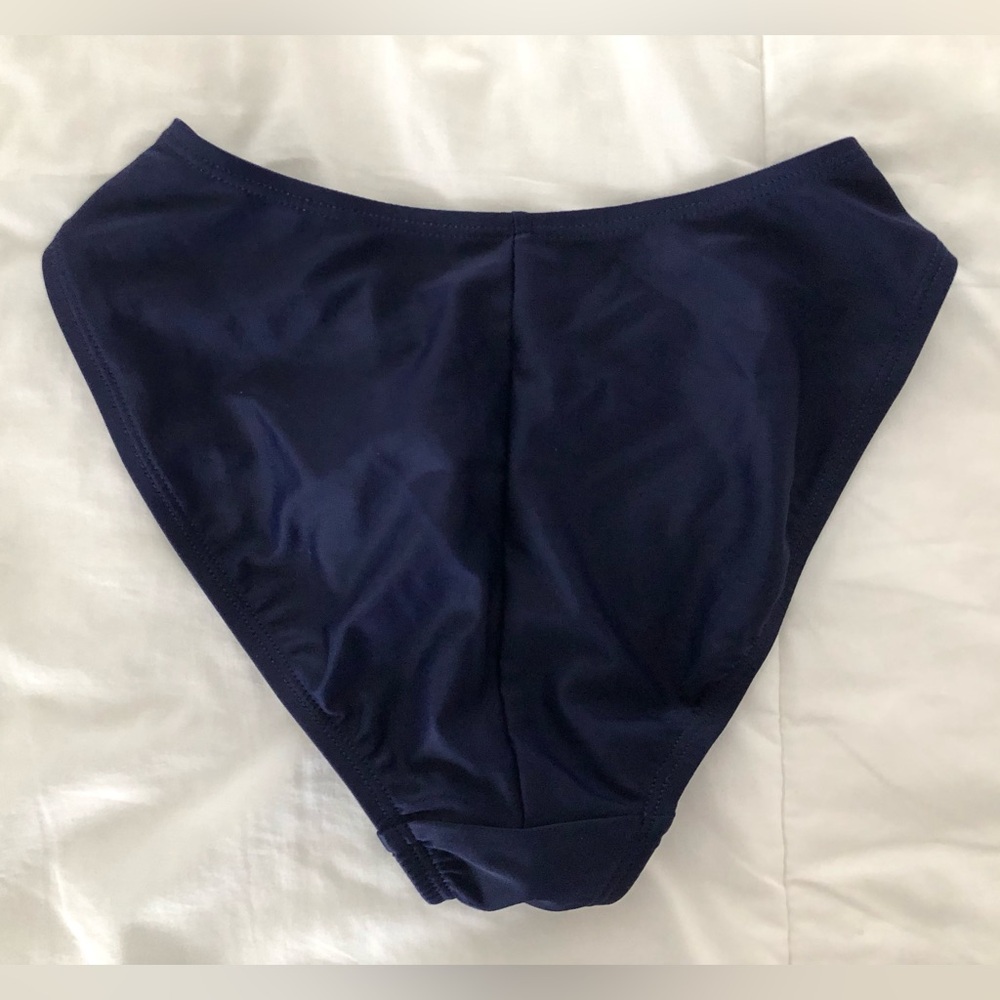 La Blanca Bikini Bottoms O-Ring Navy Blue Size 4 - Picture 2 of 7